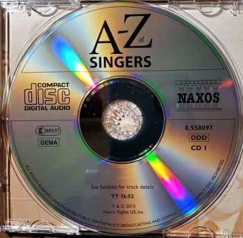 4CD/Coffret Various: A-Z of Singers by David Patmore