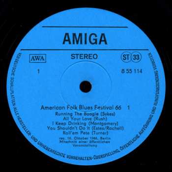 LP Various: American Folk Blues Festival 66 (1)