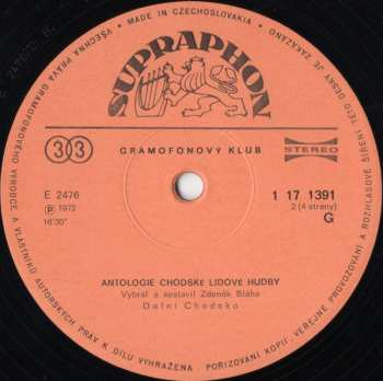 2LP/Coffret Various: Antologie Chodské Lidové Hudby