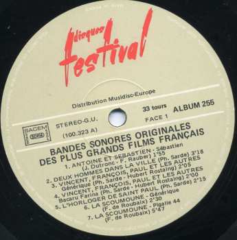 2LP Various: Bandes Sonores Originales Des Plus Grands Films Français