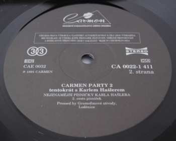 LP Various: Carmen Party 2 - Tentokrát S Karlem Hašlerem