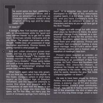 CD Various: Company (A Musical Comedy) (Original Broadway Cast Recording)