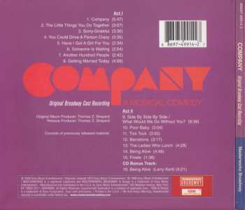 CD Various: Company (A Musical Comedy) (Original Broadway Cast Recording)