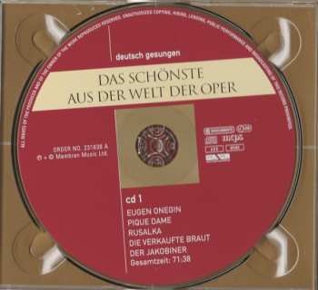 2CD Various: Das Schönste Aus Der Welt Der Oper (Boris Godunow / Eugen Onegin / Pique Dame / Rusalka / Fürst Igor / Die Verkaufte Braut / U. A.) DIGI