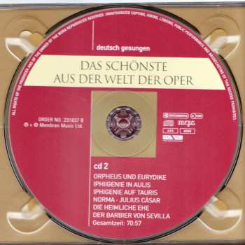 2CD Various: Das Schönste Aus Der Welt Der Oper | Don Giovanni, Cosí Fan Tutte, Figaros Hochzeit, Orpheus Und Eurydike, Iphigenie In Aulis, Iphigenie Auf Tauris, Norma U. A. DIGI