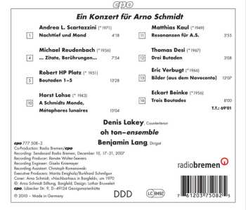 CD Various: Ein Konzert für Arno Schmidt: »Halt's Maul Und Mach Was«
