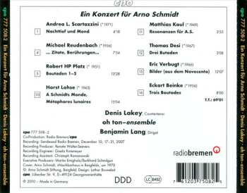 CD Various: Ein Konzert für Arno Schmidt: »Halt's Maul Und Mach Was«