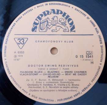 2LP/Coffret Various: Doctor Swing Redivivus (Československý Swing Do Roku 1947) (2xLP + BOX + BOOKLET)