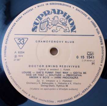 2LP/Coffret Various: Doctor Swing Redivivus (Československý Swing Do Roku 1947) (2xLP + BOX + BOOKLET)
