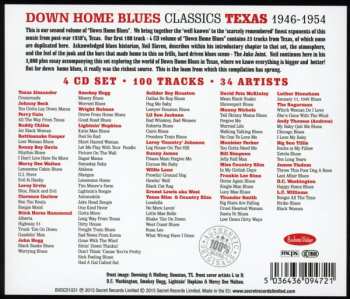 4CD/Coffret Various: Down Home Blues Classics Volume 2 Texas 1946-1954