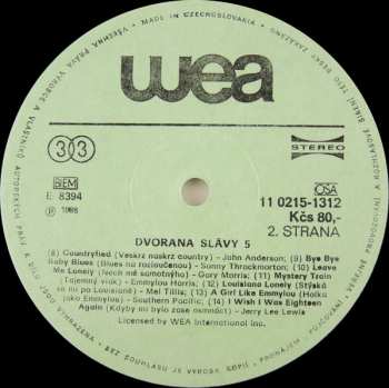 2LP Various: Dvorana Slávy 5