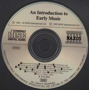CD Various: An Introduction To Early Music