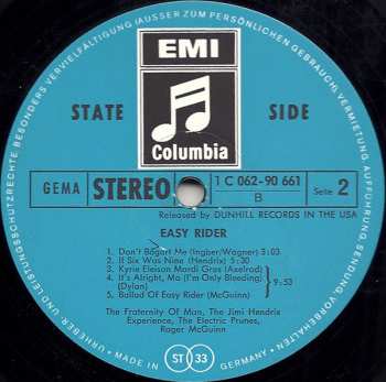 LP Various: Easy Rider (Songs As Performed In The Motion Picture)