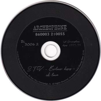 CD Various: Etching The Voice: Emile Berliner And The First Commercial Gramophone Discs, 1889-1895