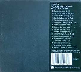 CD Various: Folk Music Of The Western Congo