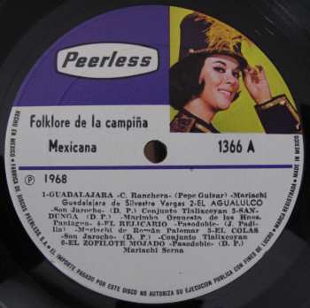 3LP/Coffret Various: Folklore De La Campiña Mexicana
