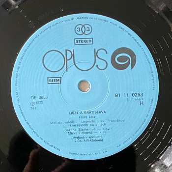 2LP Various: Franz Liszt a Bratislava