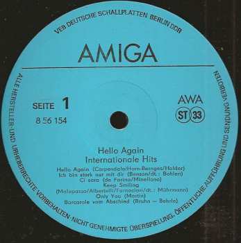 LP Various: Hello Again - Internationale Hits
