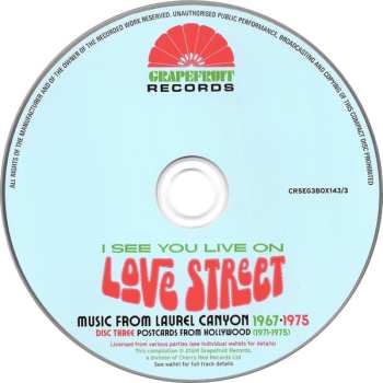 3CD/Coffret Various: I See You Live On Love Street (Music From Laurel Canyon 1967-1975)