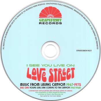 3CD/Coffret Various: I See You Live On Love Street (Music From Laurel Canyon 1967-1975)