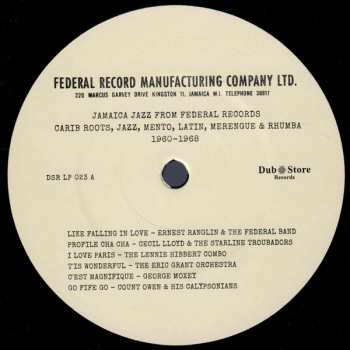2LP Various: Jamaica Jazz From Federal Records (Carib Roots, Jazz, Mento, Latin, Merengue & Rhumba 1960​-​1968)
