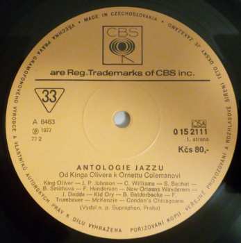 4LP/Coffret Various: Antologie Jazzu (Od Kinga Olivera K Ornettu Colemanovi) (4xLP + BOX + BOOKLET)