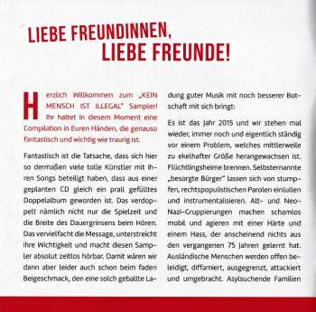 2CD Various: Kein Mensch Ist Illegal (Solidarität Und Freiheit Für Menschen Auf Der Flucht)