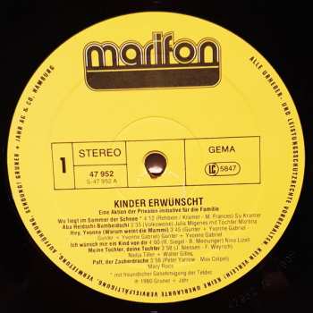 LP Various: Kinder Erwünscht 