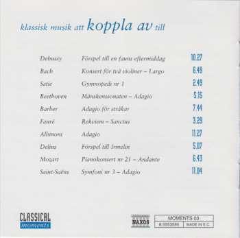 CD Various: Klassisk Musik Att Koppla Av Till