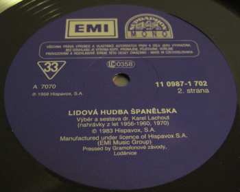 2LP Various: Lidová Hudba Španělska