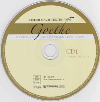 10CD/Coffret Various: Lieder Nach Texten Von Goethe