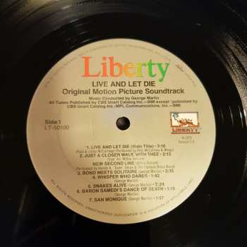 LP Various: Live And Let Die (Original Motion Picture Soundtrack)