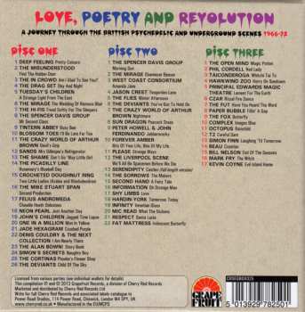 3CD/Coffret Various: Love, Poetry And Revolution (A Journey Through The British Psychedelic And Underground Scenes 1966-72)