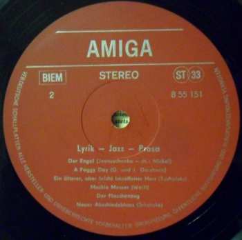 LP Various: Lyrik - Jazz - Prosa