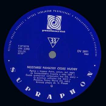 LP Various: Nejstarší Památky České Hudby