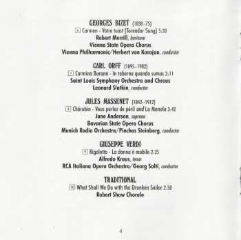 CD Various: Opera's Greatest Drinking Songs And Other Intoxicating Melodies