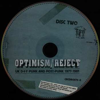 4CD/Coffret Various: Optimism / Reject (UK D-I-Y Punk and Post-Punk 1977-1981) DLX