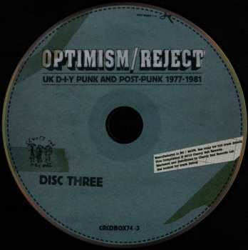 4CD/Coffret Various: Optimism / Reject (UK D-I-Y Punk and Post-Punk 1977-1981) DLX