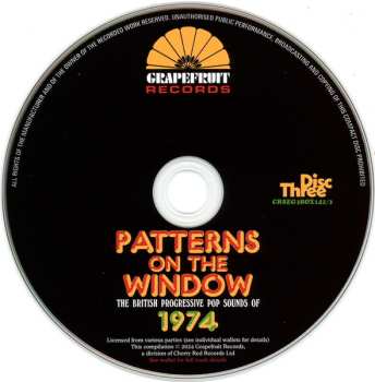 3CD/Coffret Various: Patterns On The Window (The British Progressive Pop Sounds Of 1974)