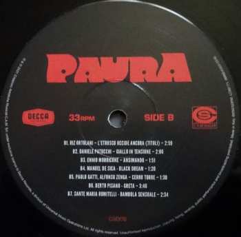 2LP Various: Paura (A Collection Of Italian Horror Sounds From The Cam Sugar Archive)