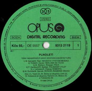 LP Various: Plnoletí