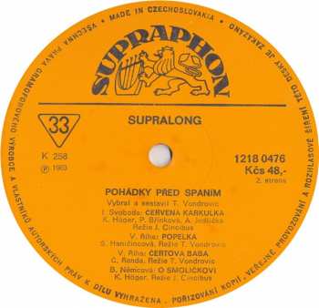 LP Various: Pohádky Před Spaním