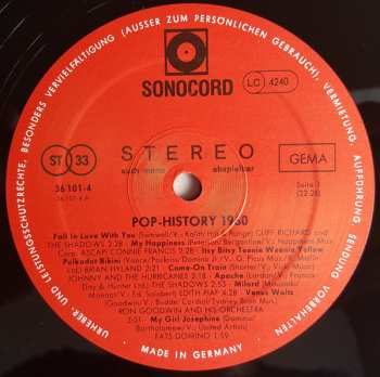 LP Various: Pop-History 1960