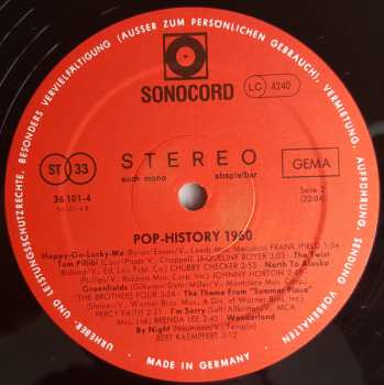 LP Various: Pop-History 1960