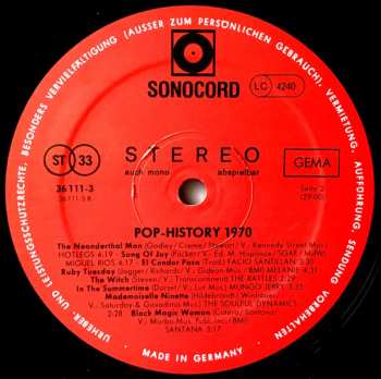 LP Various: Pop-History 1970