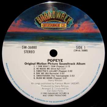 LP Various: Popeye - Original Motion Picture Soundtrack Album