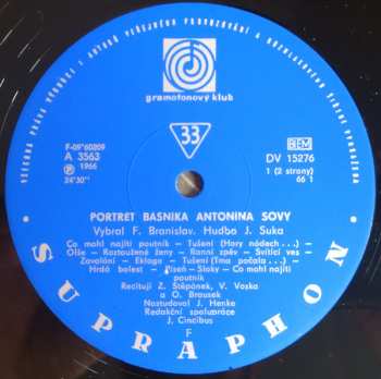 LP Various: Portrét Básníka Antonína Sovy