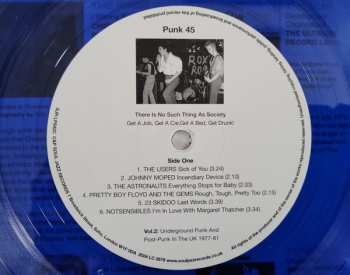 2LP Various: Punk 45: There Is No Such Thing As Society - Get A Job, Get A Car, Get A Bed, Get Drunk! - Vol. 2: Underground Punk And Post-Punk In The UK 1977-81 CLR