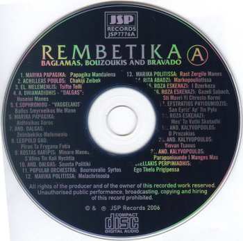 4CD/Coffret Various: Rembetika (Greek Music From The Underground)