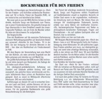 4CD/DVD/Coffret Various: Rock Für Den Frieden